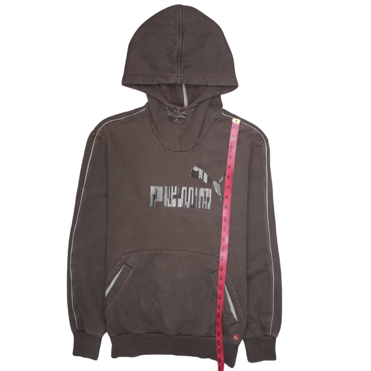 Puma Men's Brown Pullover Hoodie Size S Sports Fleece