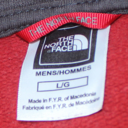 The North Face Mens Red Pullover Hoodie L Outdoor Fleece