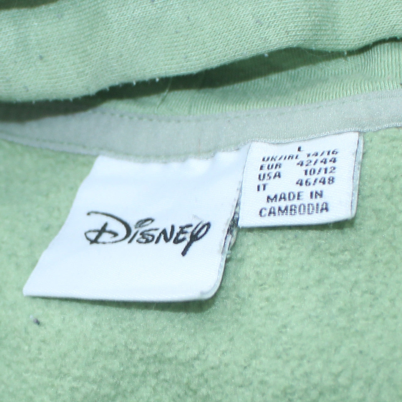 Disney Primark Women Green Hoodie Simba The Lion King Size 14/16 L