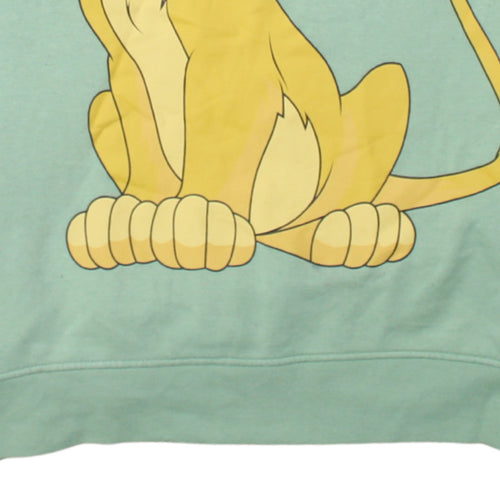 Disney Primark Women Green Hoodie Simba The Lion King Size 14/16 L