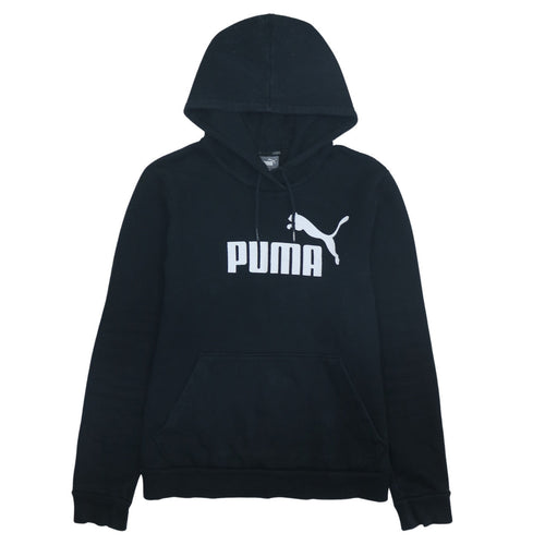 PUMA Womens Black Size 14 Pullover Hoodie Sweatshirt with Logo