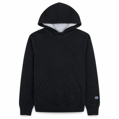 Champion Men Black Pullover Hoodie Small Logo Fleece Sportswear