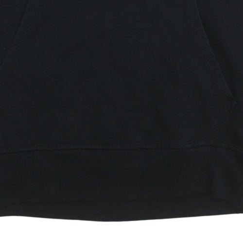 Champion Men Black Pullover Hoodie Small Logo Fleece Sportswear