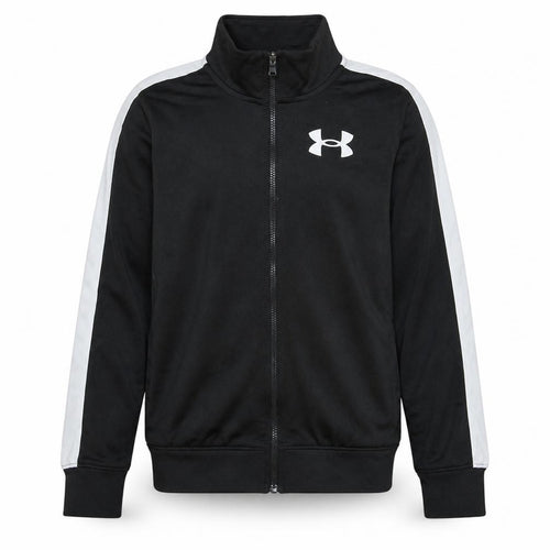 Under Armour Boys Black Full Zip Hoodie Track Sweatshirt Size M