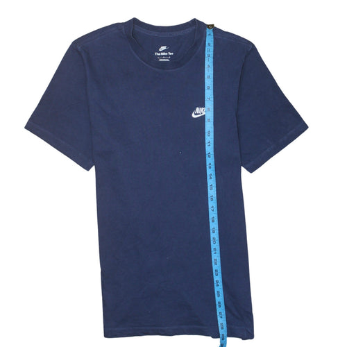 Nike Men's Navy Blue Classic Crew Neck Cotton T-Shirt Size L