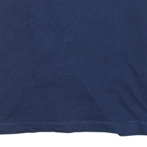 Nike Men's Navy Blue Classic Crew Neck Cotton T-Shirt Size L