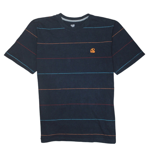 Nike Men's Blue Striped Crew Neck Short Sleeve Cotton T-Shirt XL