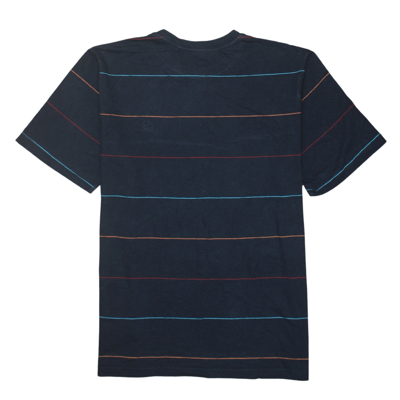 Nike Men's Blue Striped Crew Neck Short Sleeve Cotton T-Shirt XL