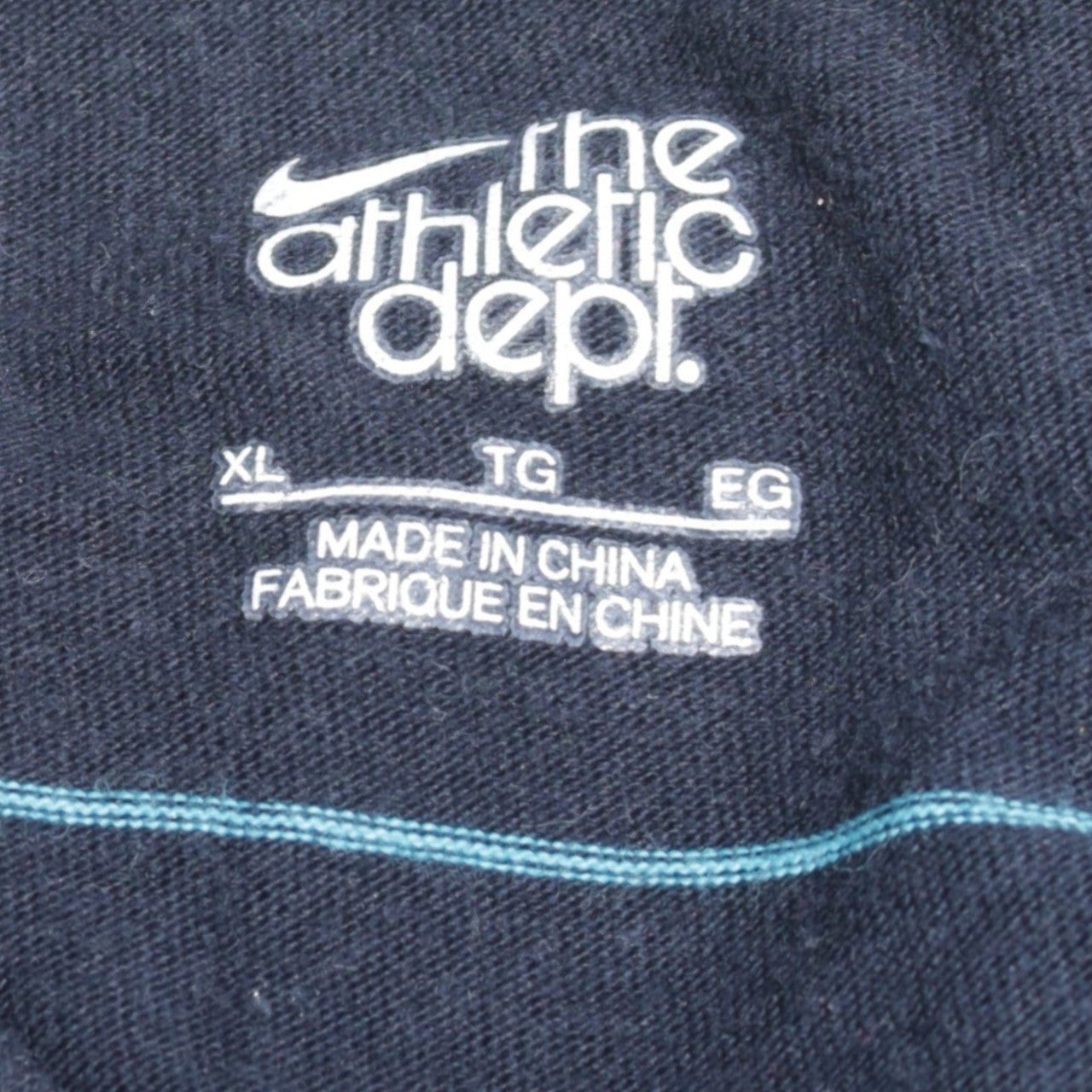 Nike Men's Blue Striped Crew Neck Short Sleeve Cotton T-Shirt XL