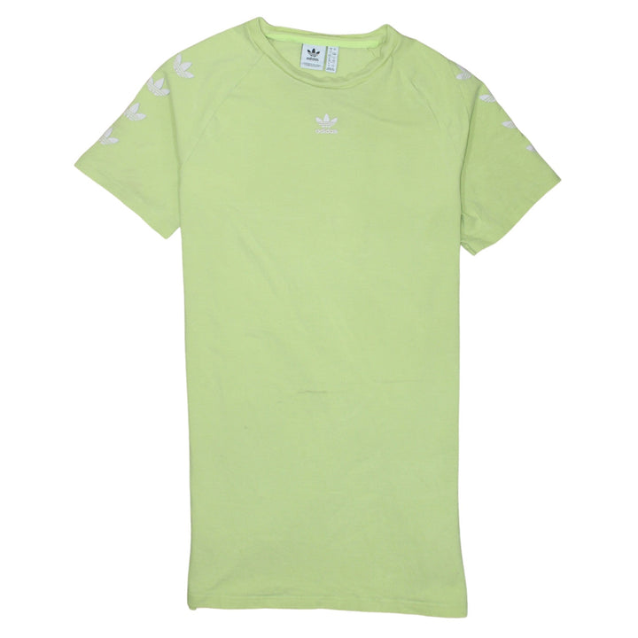 Adidas Women Green Short Sleeve T-Shirt Dress Size 12
