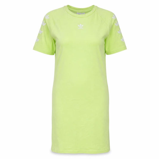 Front view of Adidas Women Green Short Sleeve T-Shirt Dress, size 12