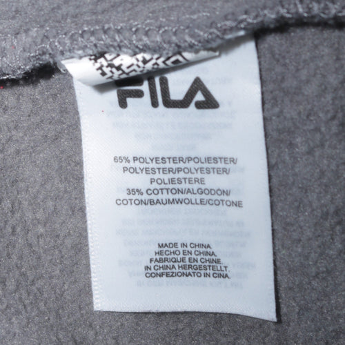 FILA Boys Grey Pullover Hoodie 13-15 Years Polyester Cotton Blend