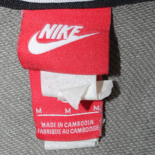 Nike Men's Grey Full Zip Hoodie Sweatshirt M Regular Fit