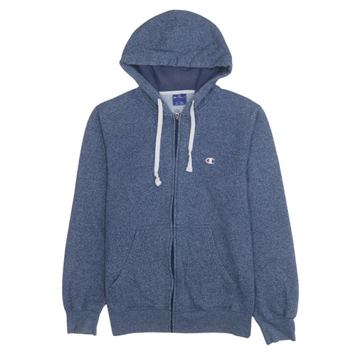 Champion Men's Blue Full Zip Fleece Hoodie Size L