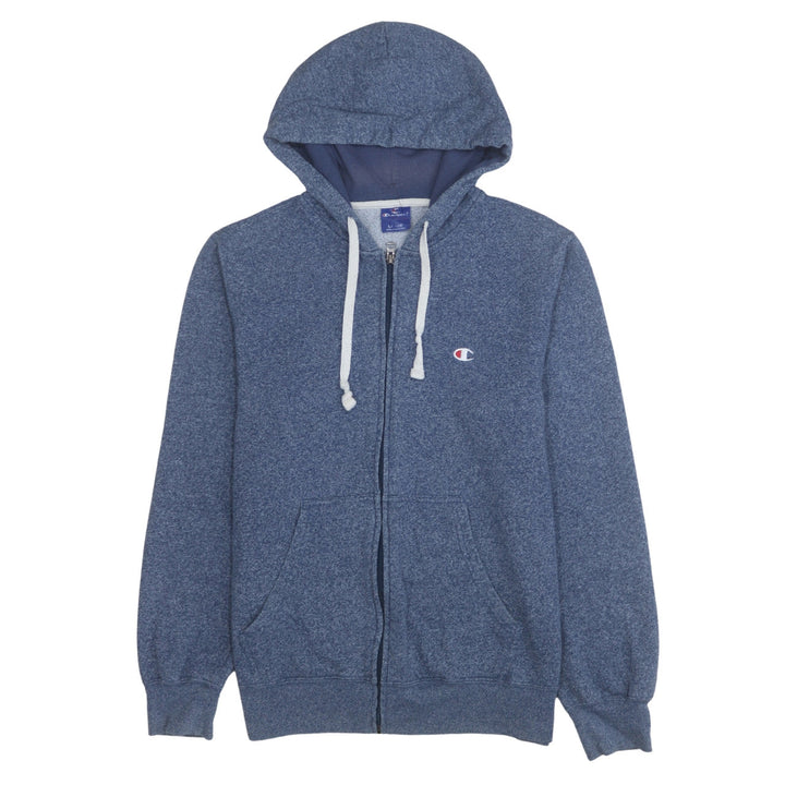 Champion Men's Blue Full Zip Fleece Hoodie Size L