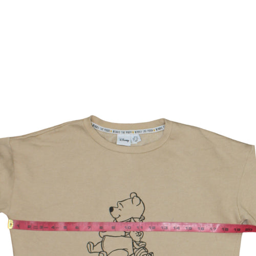 Disney Women Beige Winnie the Pooh Pullover Sweatshirt XS