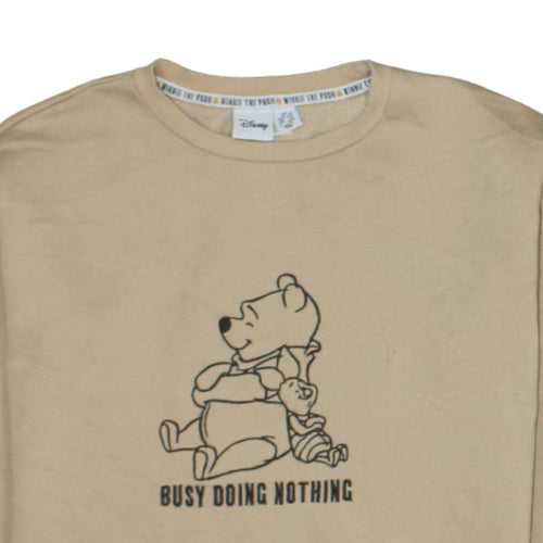 Disney Women Beige Winnie the Pooh Pullover Sweatshirt XS