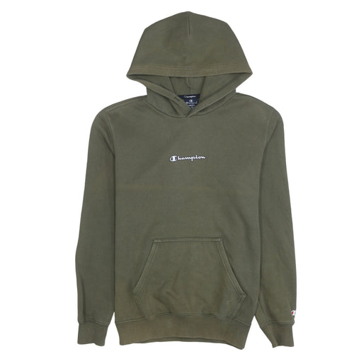 Champion Men's Green Pullover Hoodie Small Regular Fit Fleece