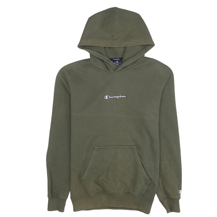 Champion Men's Green Pullover Hoodie Small Regular Fit Fleece