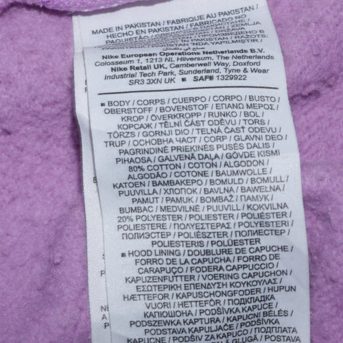 Nike Women’s Purple Pullover Hoodie XS Cotton Blend Casual