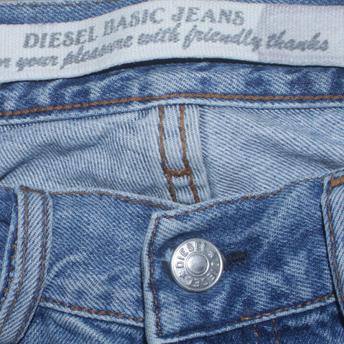 Diesel Men's Blue Light Wash Straight Leg Denim Jeans 36 Regular
