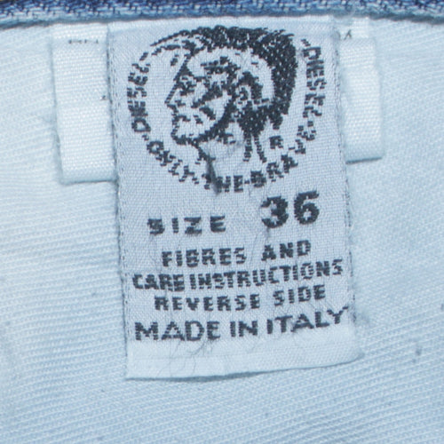 Diesel Men's Blue Light Wash Straight Leg Denim Jeans 36 Regular