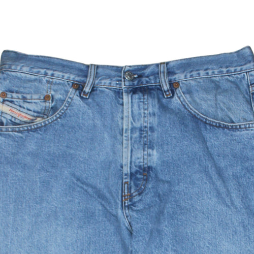 Diesel Men's Blue Light Wash Straight Leg Denim Jeans 36 Regular