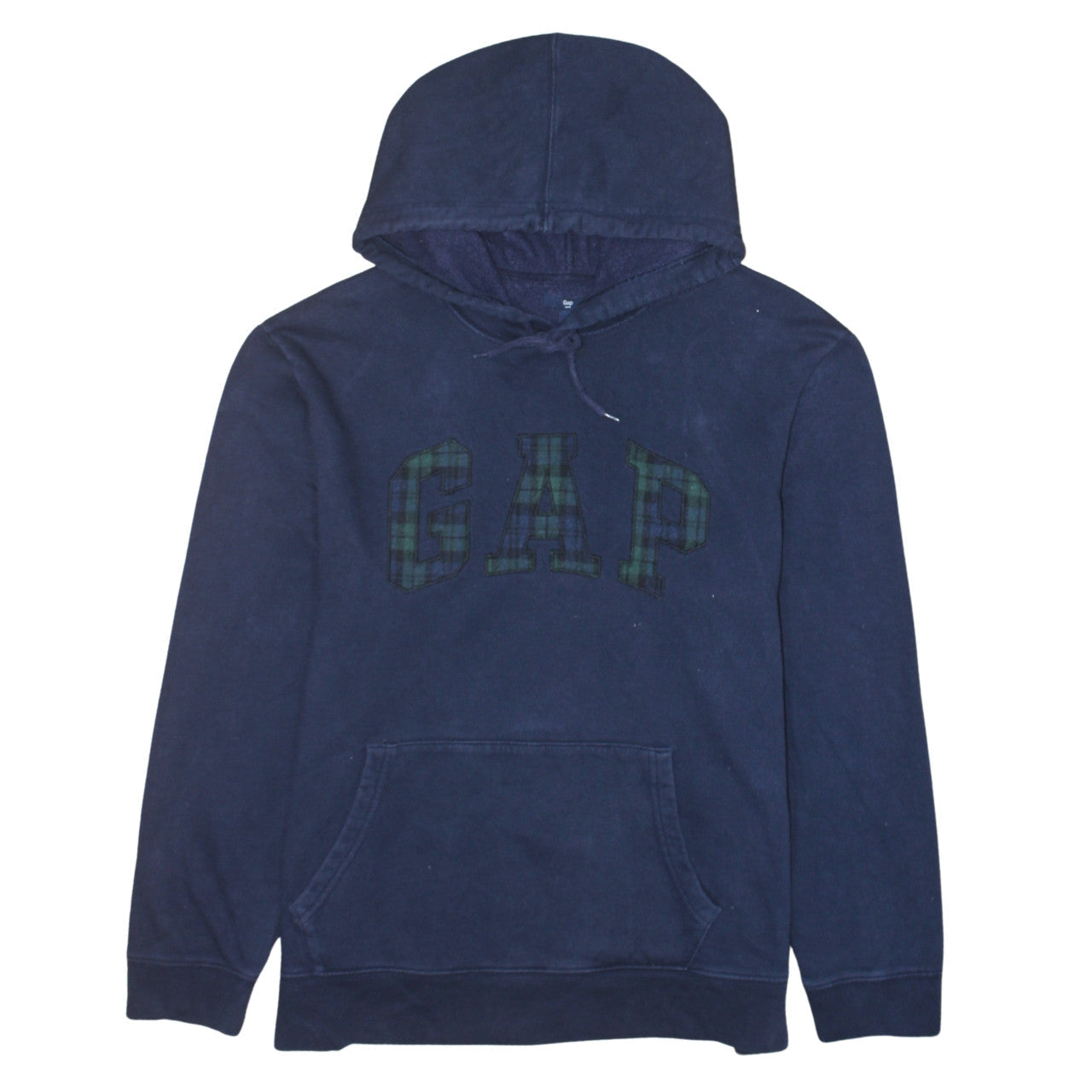 GAP Mens Blue XL Pullover Hoodie Logo Fleece Sweatshirt