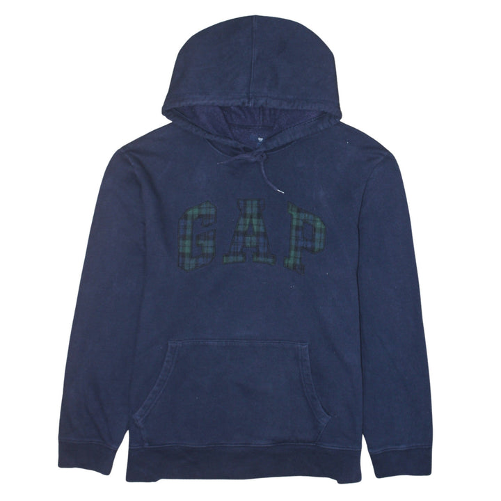 GAP Mens Blue XL Pullover Hoodie Logo Fleece Sweatshirt