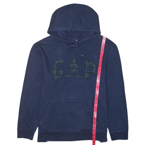 GAP Mens Blue XL Pullover Hoodie Logo Fleece Sweatshirt