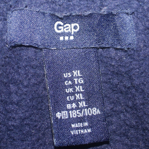 GAP Mens Blue XL Pullover Hoodie Logo Fleece Sweatshirt
