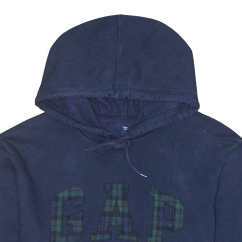 GAP Mens Blue XL Pullover Hoodie Logo Fleece Sweatshirt