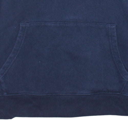GAP Mens Blue XL Pullover Hoodie Logo Fleece Sweatshirt