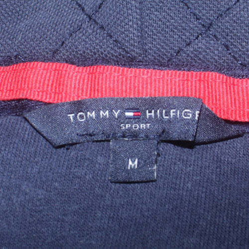 Tommy Hilfiger Men's Blue Full Zip Hoodie M USA Graphic Sweatshirt