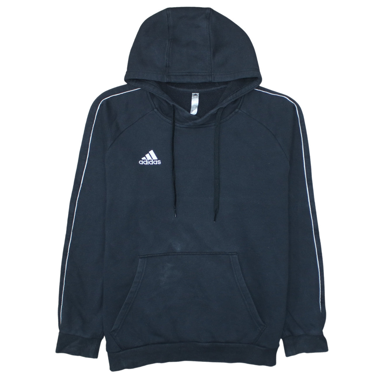 Adidas Men's Black Large Pullover Hoodie Fleece Sweatshirt