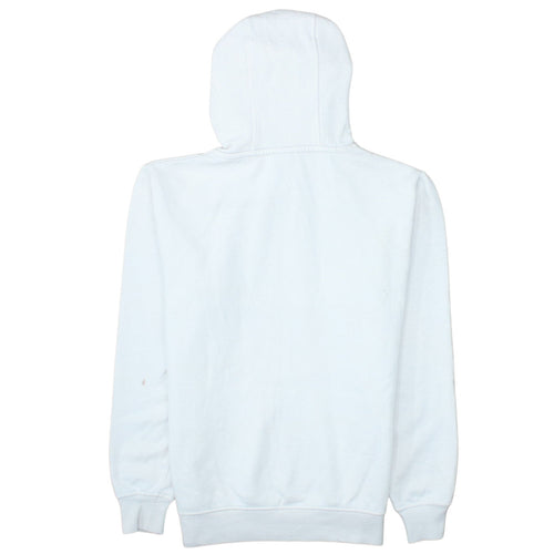 Ellesse Women's White Pullover Hoodie UK 12 Logo Print Cotton Blend