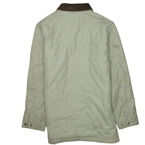 Polo Ralph Lauren Men's Beige Quilted Jacket M Brown Collar Classic Style