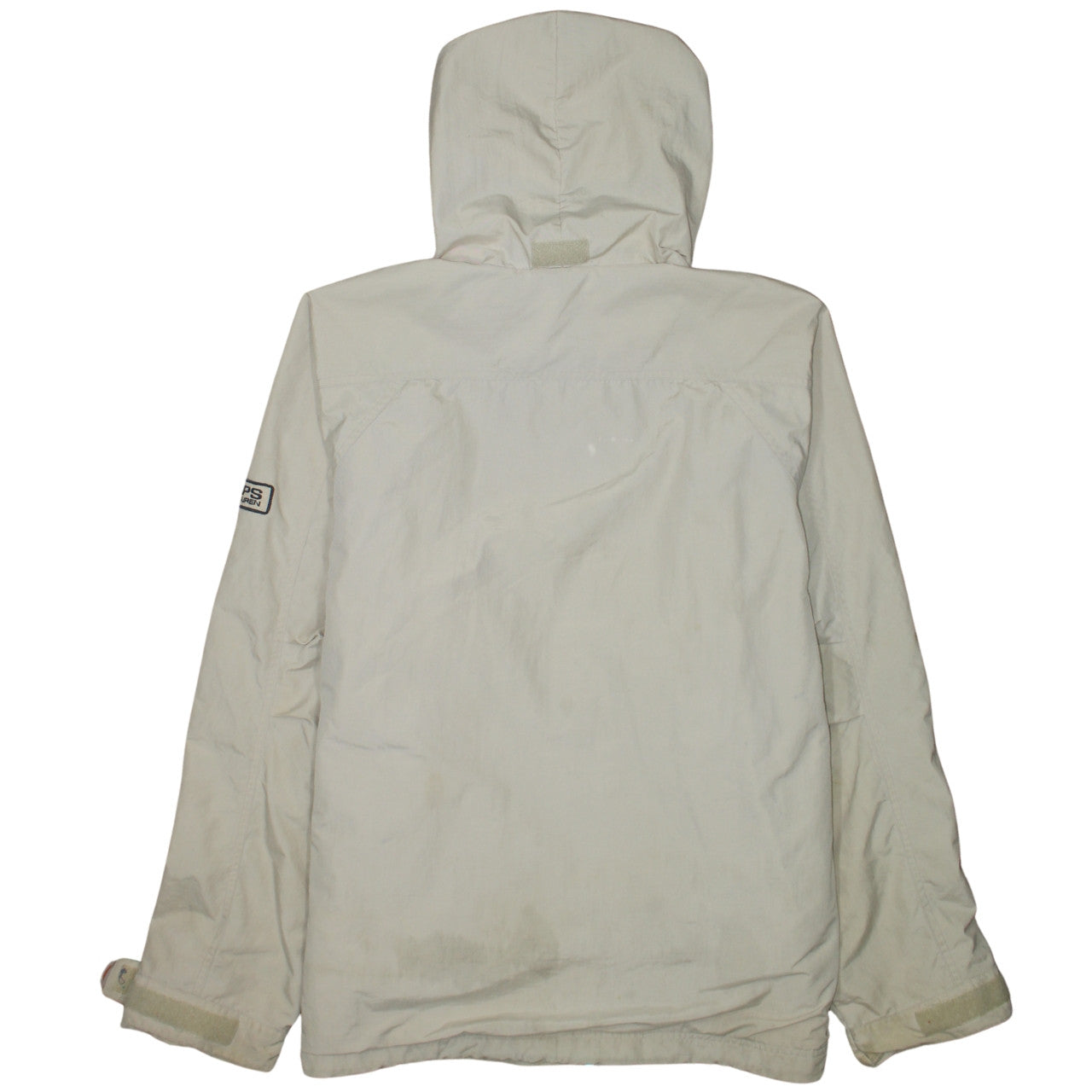 Chaps Ralph Lauren Men's Beige L Hooded Parka Jacket Nylon Lined