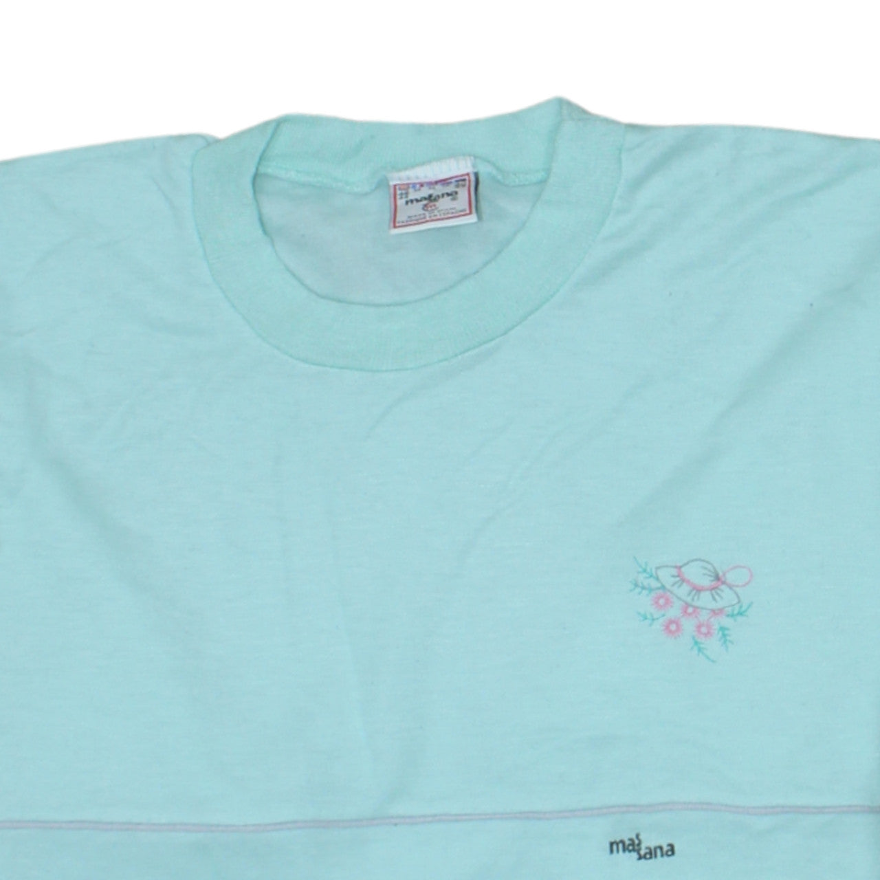 Mañana Women’s Blue Long Sleeve Cotton T-Shirt Size 14