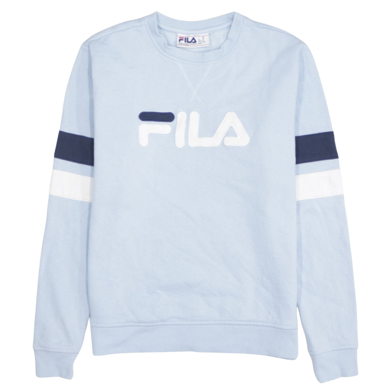 Fila Women Light Blue Crew Neck Pullover Sweatshirt M