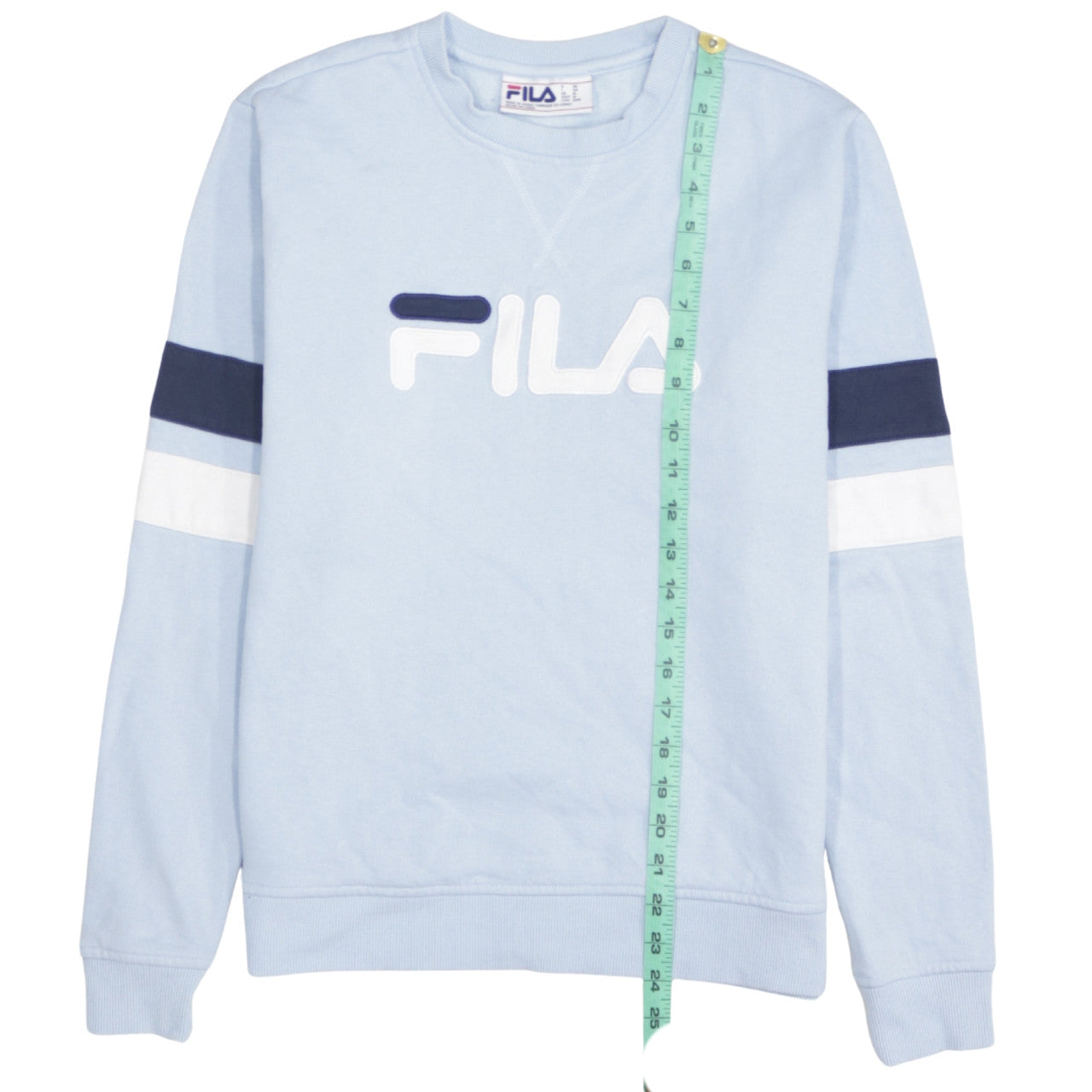 Fila Women Light Blue Crew Neck Pullover Sweatshirt M