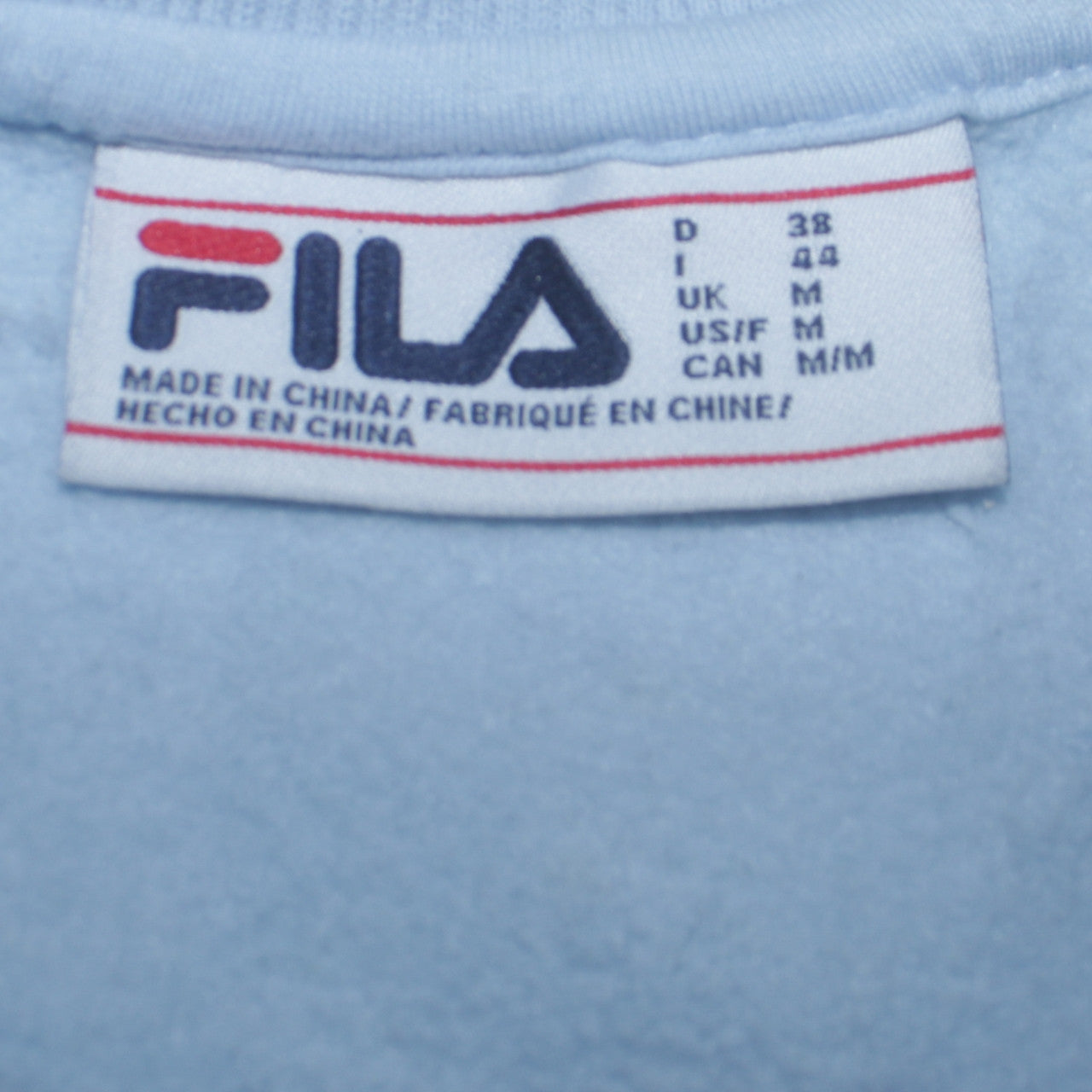 Fila Women Light Blue Crew Neck Pullover Sweatshirt M