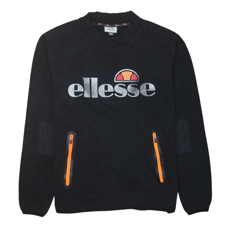 Ellesse Womens Black Size 10 Pullover Sweatshirt with Zip Pockets