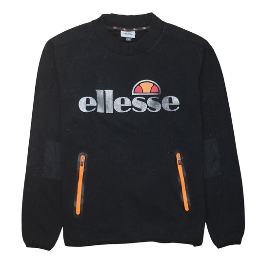 Ellesse Womens Black Size 10 Pullover Sweatshirt with Zip Pockets