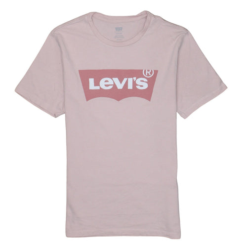 Levi's Womens Pink Logo Basic Crew Neck Cotton T-Shirt XS