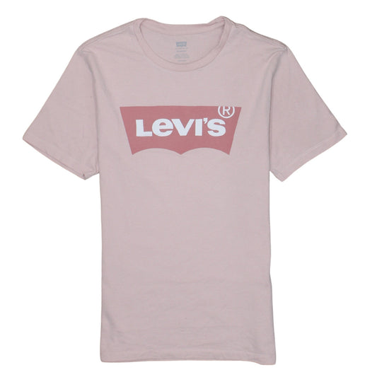 Levi's Womens Pink Logo Basic Crew Neck Cotton T-Shirt XS