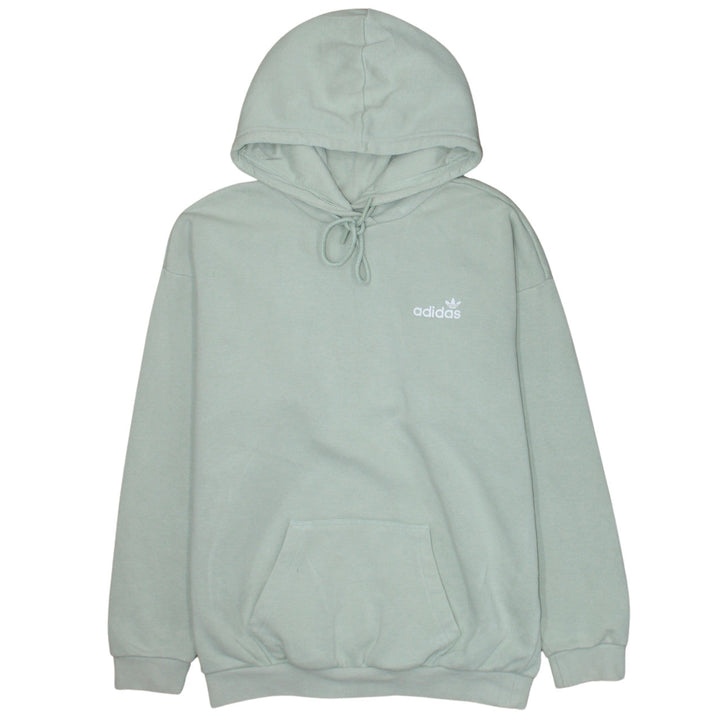 Adidas Women’s Green Pullover Hoodie Size 8 Relaxed Fit Sweatshirt