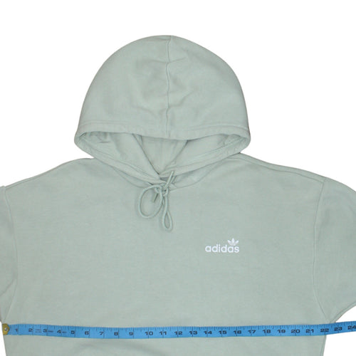Adidas Women’s Green Pullover Hoodie Size 8 Relaxed Fit Sweatshirt