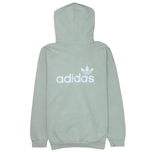 Adidas Women’s Green Pullover Hoodie Size 8 Relaxed Fit Sweatshirt