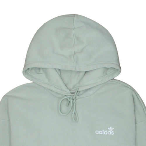 Adidas Women’s Green Pullover Hoodie Size 8 Relaxed Fit Sweatshirt